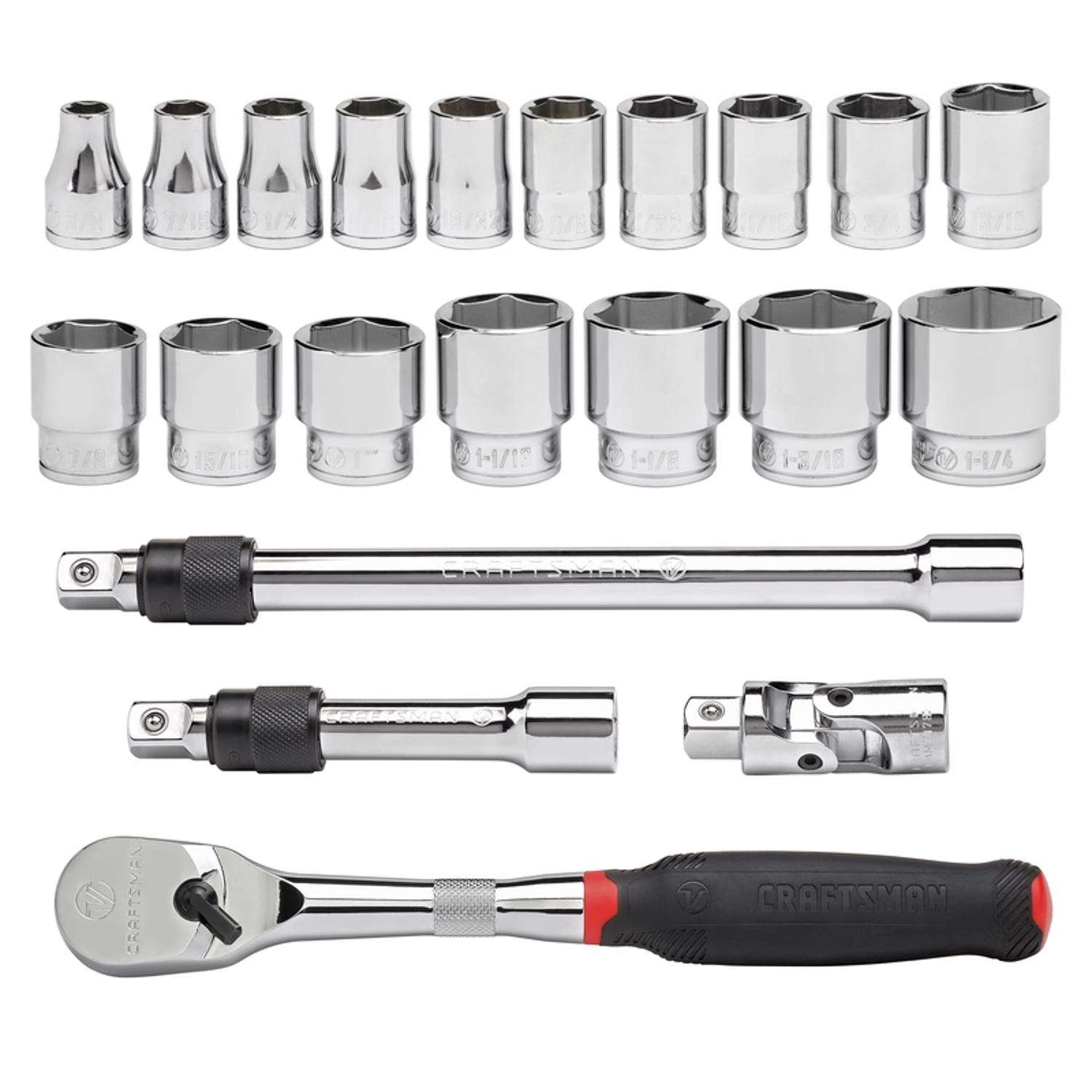 Craftsman V-Series 1/2 In. Drive SAE 6 Point Socket And Tool Set 21 Pc 6 Craftsman V-Series 1/2 In. Drive SAE 6 Point Socket And Tool Set 21 Pc - Image 6