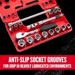 Craftsman V-Series 3/8 In. Drive Metric 6 Point Socket And Tool Set 18 Pc -Irwin Store 13d63d1e 962f 4b09 87d0 95d1cadfa9a2