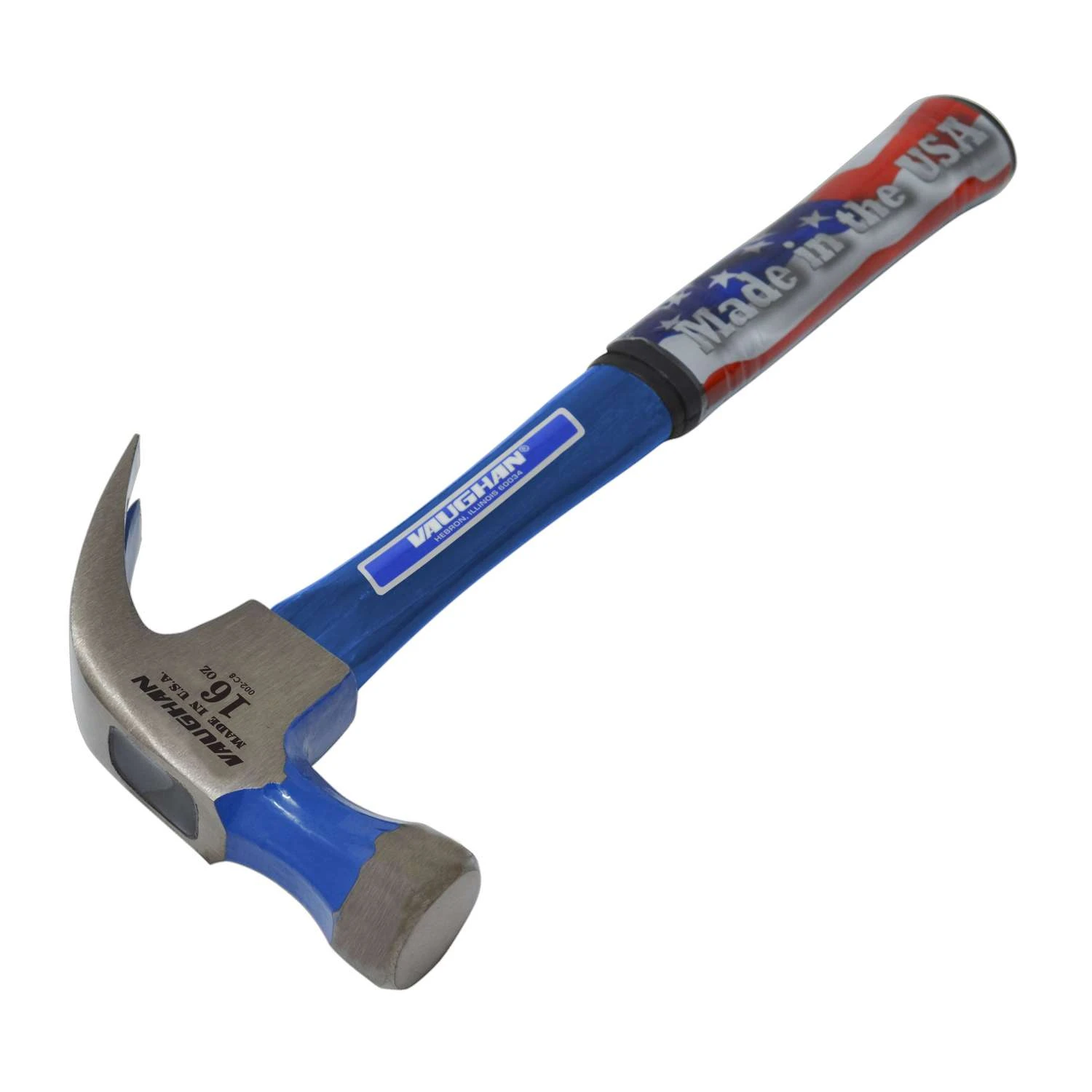 Vaughan 16 Oz Smooth Face Curved Claw Hammer 13 In. Fiberglass Handle 3 Vaughan 16 Oz Smooth Face Curved Claw Hammer 13 In. Fiberglass Handle - Image 3