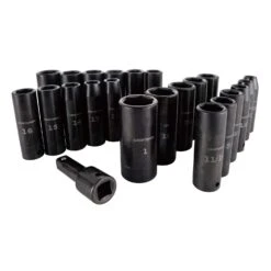 Craftsman 1/2 In. Drive Metric And SAE 6 Point Deep Impact Socket Set 23 Pc