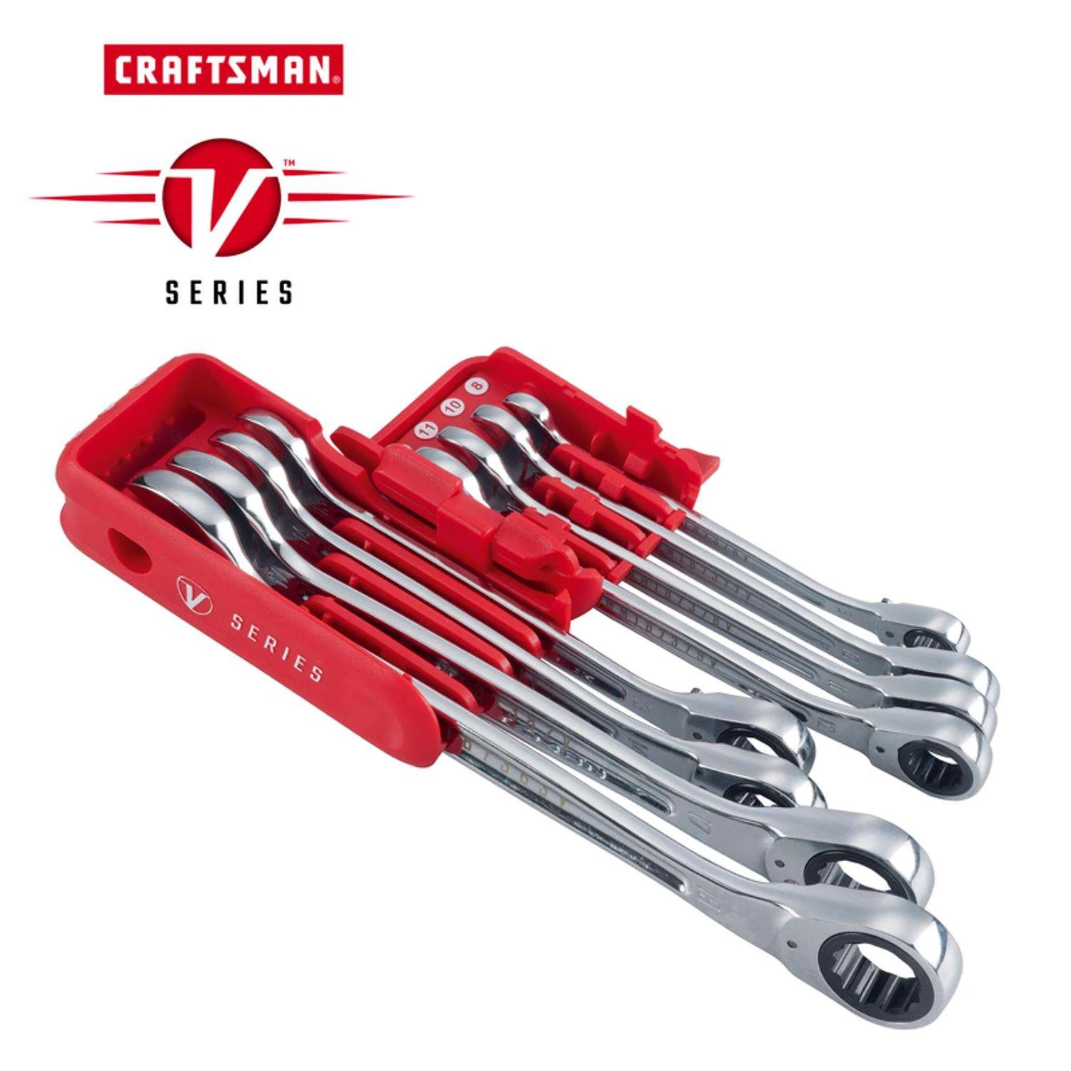 Craftsman V-Series Metric Reversible Ratcheting Combination Wrench Set 8 Pc 2 Craftsman V-Series Metric Reversible Ratcheting Combination Wrench Set 8 Pc - Image 2