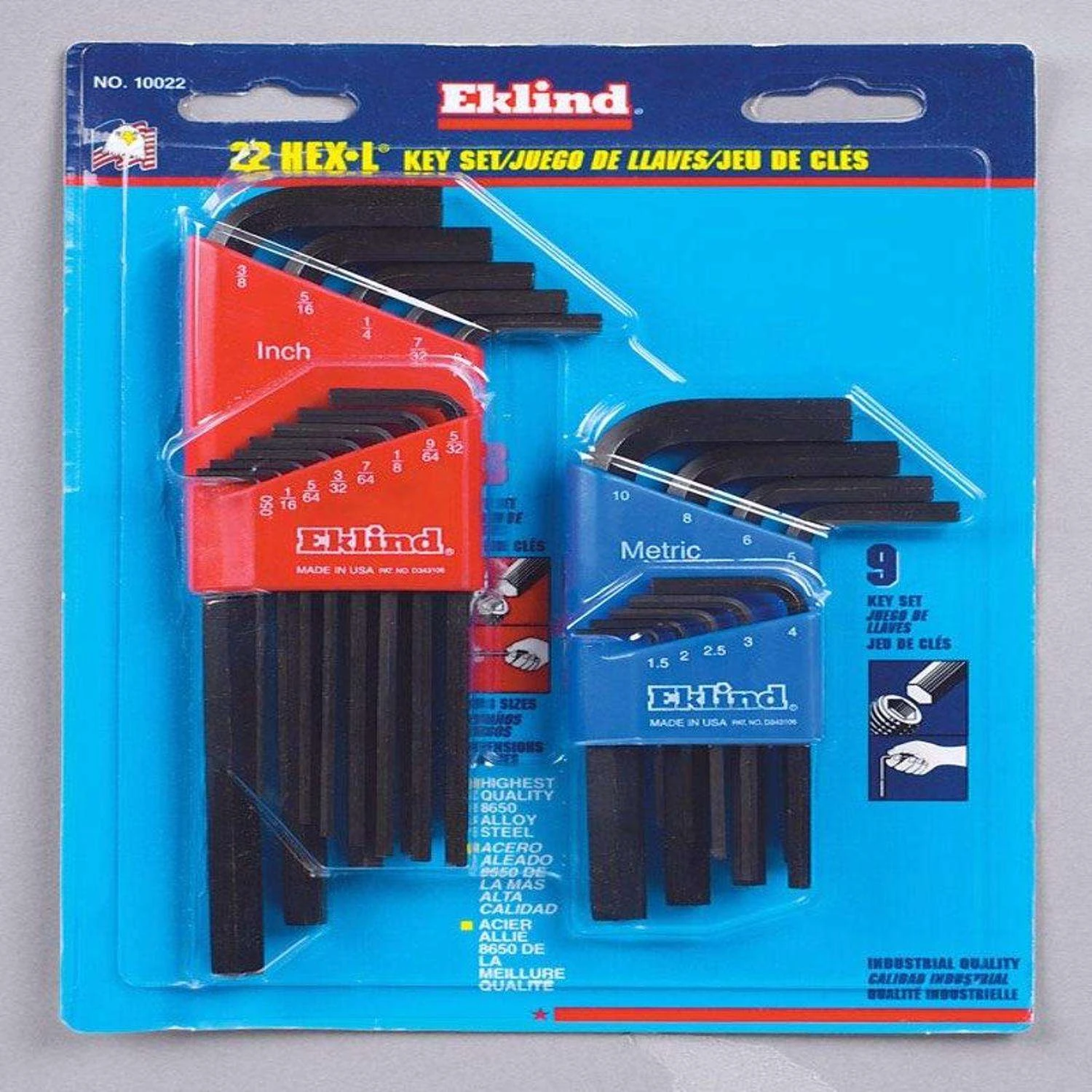 Eklind Hex-L Metric And SAE Long And Short Arm Hex L-Key Set 22 Pc 2 Eklind Hex-L Metric And SAE Long And Short Arm Hex L-Key Set 22 Pc - Image 2
