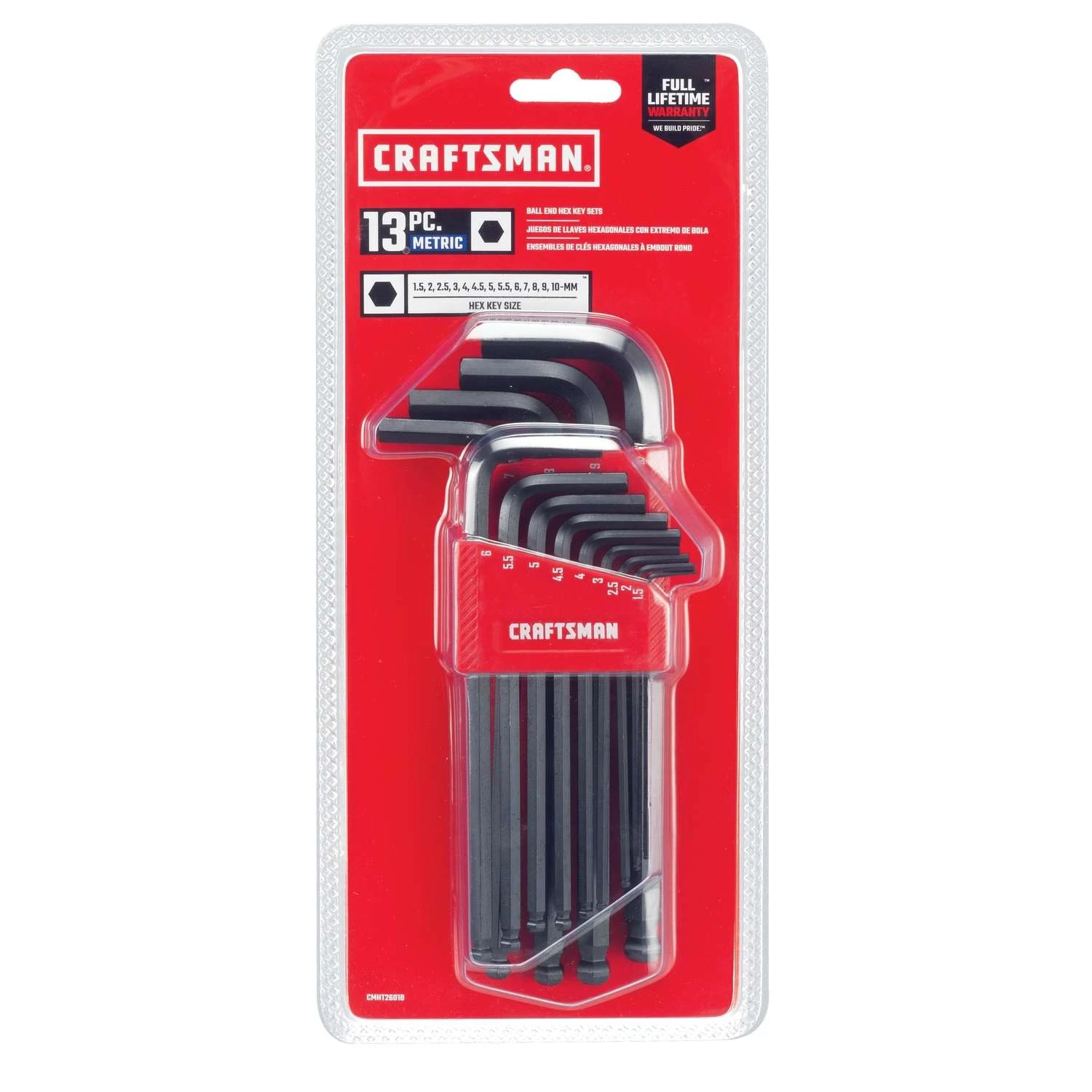 Craftsman Assorted Metric Long And Short Arm Ball End Hex Key Set 13 Pc 3 Craftsman Assorted Metric Long And Short Arm Ball End Hex Key Set 13 Pc - Image 3