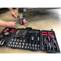 Apollo Tools 1 In. X 1/4 And 3/8 In. Drive Metric And SAE 6 Point Mechanic's Tool Set 101 Pc -Irwin Store 46d32320 5e00 45d7 b5e6 b59e9e349d32