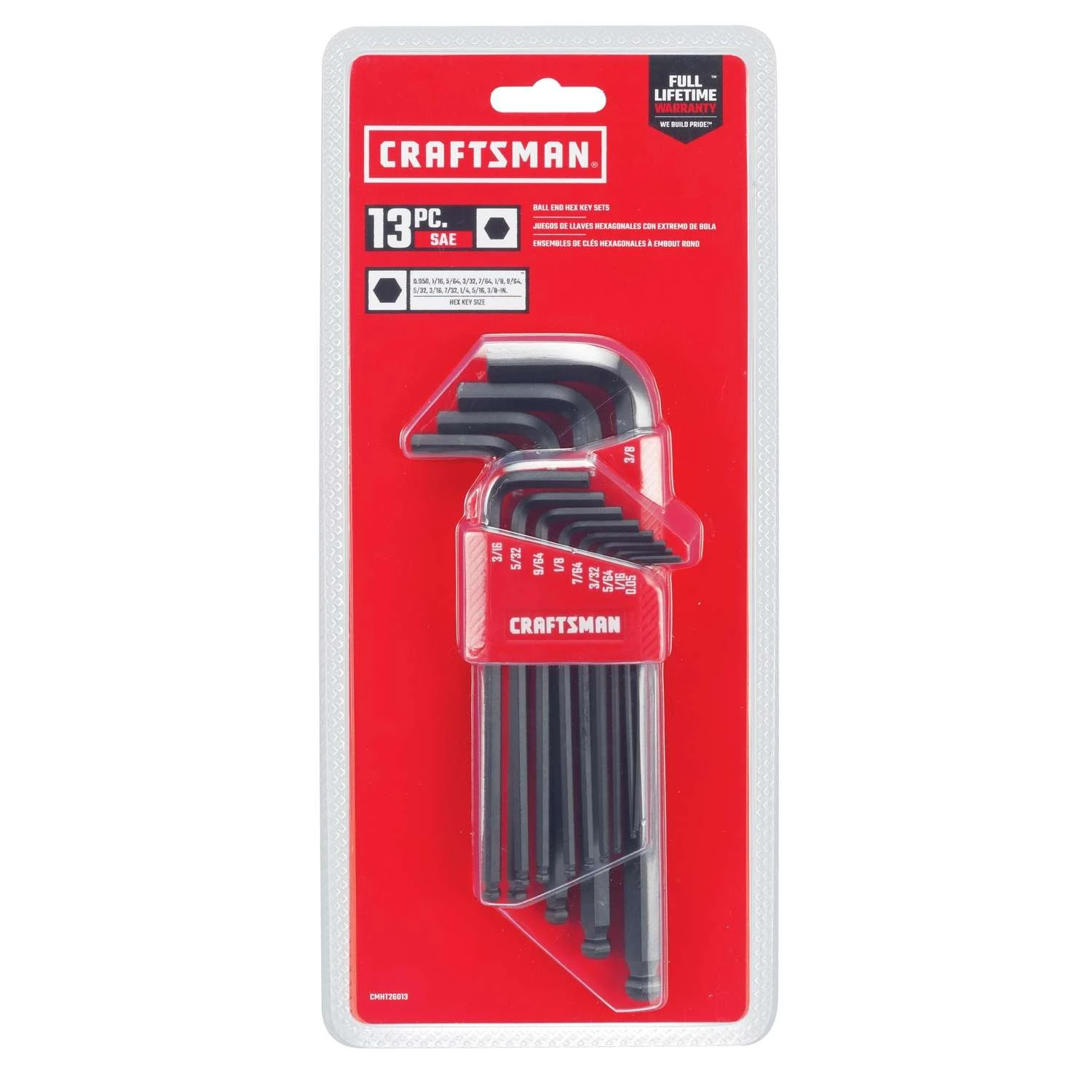 Craftsman Assorted SAE Long Arm Ball End Hex Key Set 13 Pc 3 Craftsman Assorted SAE Long Arm Ball End Hex Key Set 13 Pc - Image 3