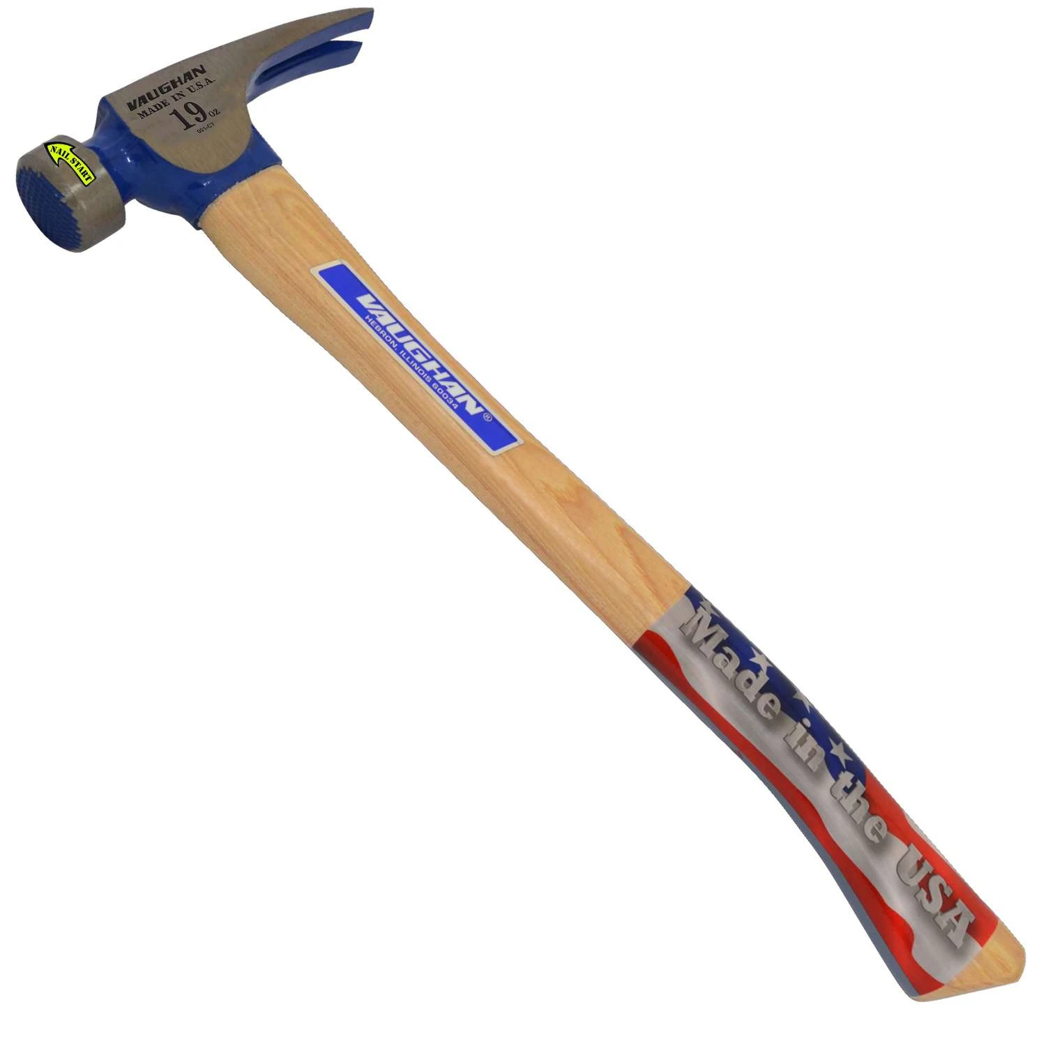 Vaughan 19 Oz Milled Face California Framing Hammer 17 In. Hickory Handle 1 Vaughan 19 Oz Milled Face California Framing Hammer 17 In. Hickory Handle