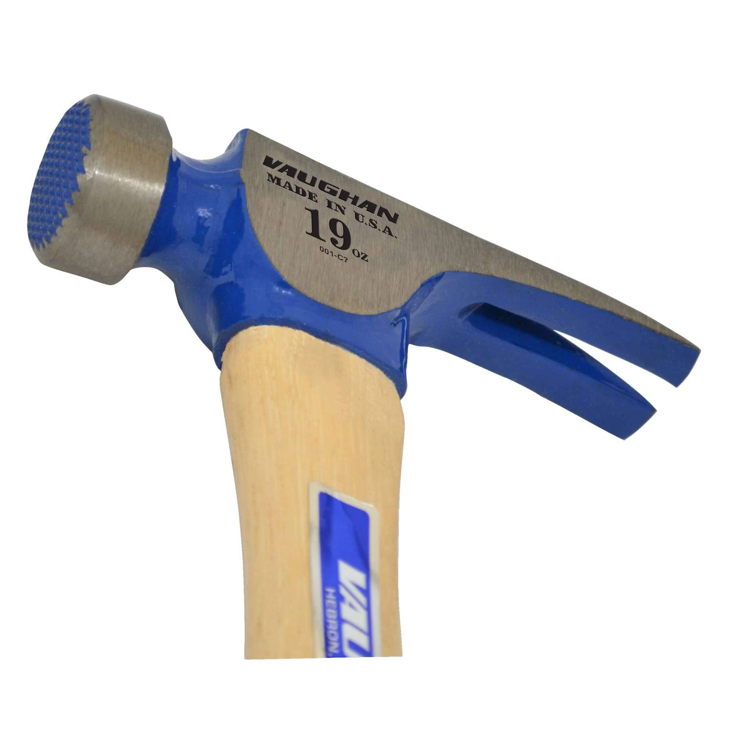 Vaughan 19 Oz Milled Face California Framing Hammer 16 In. Hickory Handle 3 Vaughan 19 Oz Milled Face California Framing Hammer 16 In. Hickory Handle - Image 3