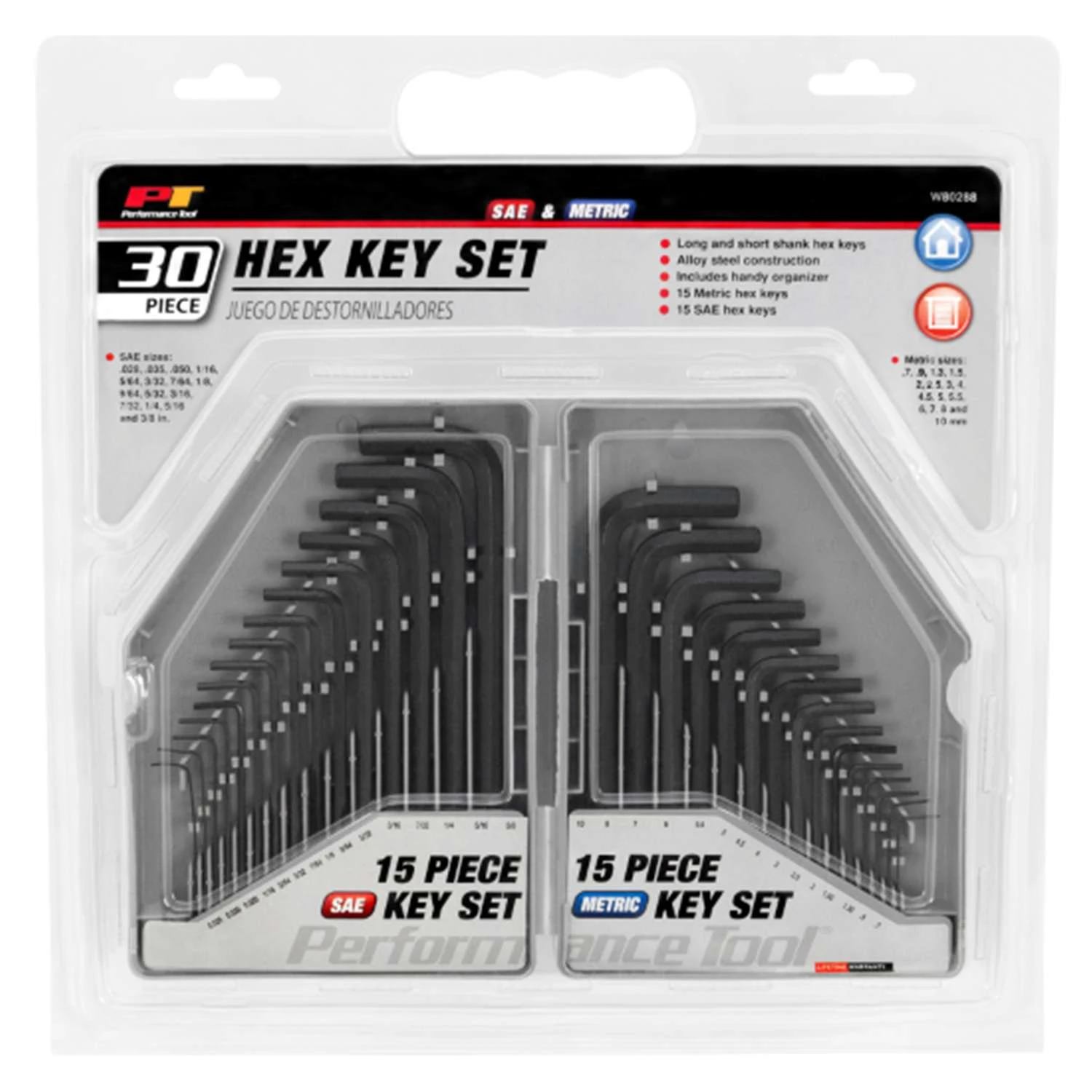 Performance Tool Metric And SAE Long And Short Arm Hex Key Set 30 Pc 2 Performance Tool Metric And SAE Long And Short Arm Hex Key Set 30 Pc - Image 2