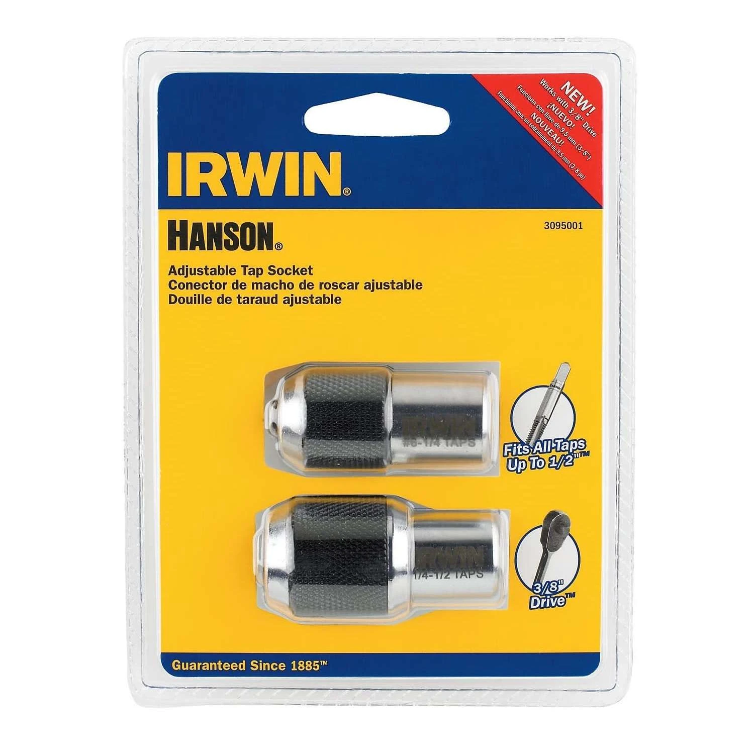 Irwin Hanson Steel #0 To 1/2 In. Adjustable Tap Socket Kit Upto 1/2 In. 2 Pc 1 Irwin Hanson Steel #0 To 1/2 In. Adjustable Tap Socket Kit Upto 1/2 In. 2 Pc
