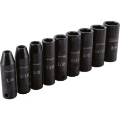 Craftsman 3/8 In. Drive SAE 6 Point Deep Impact Socket Set 9 Pc