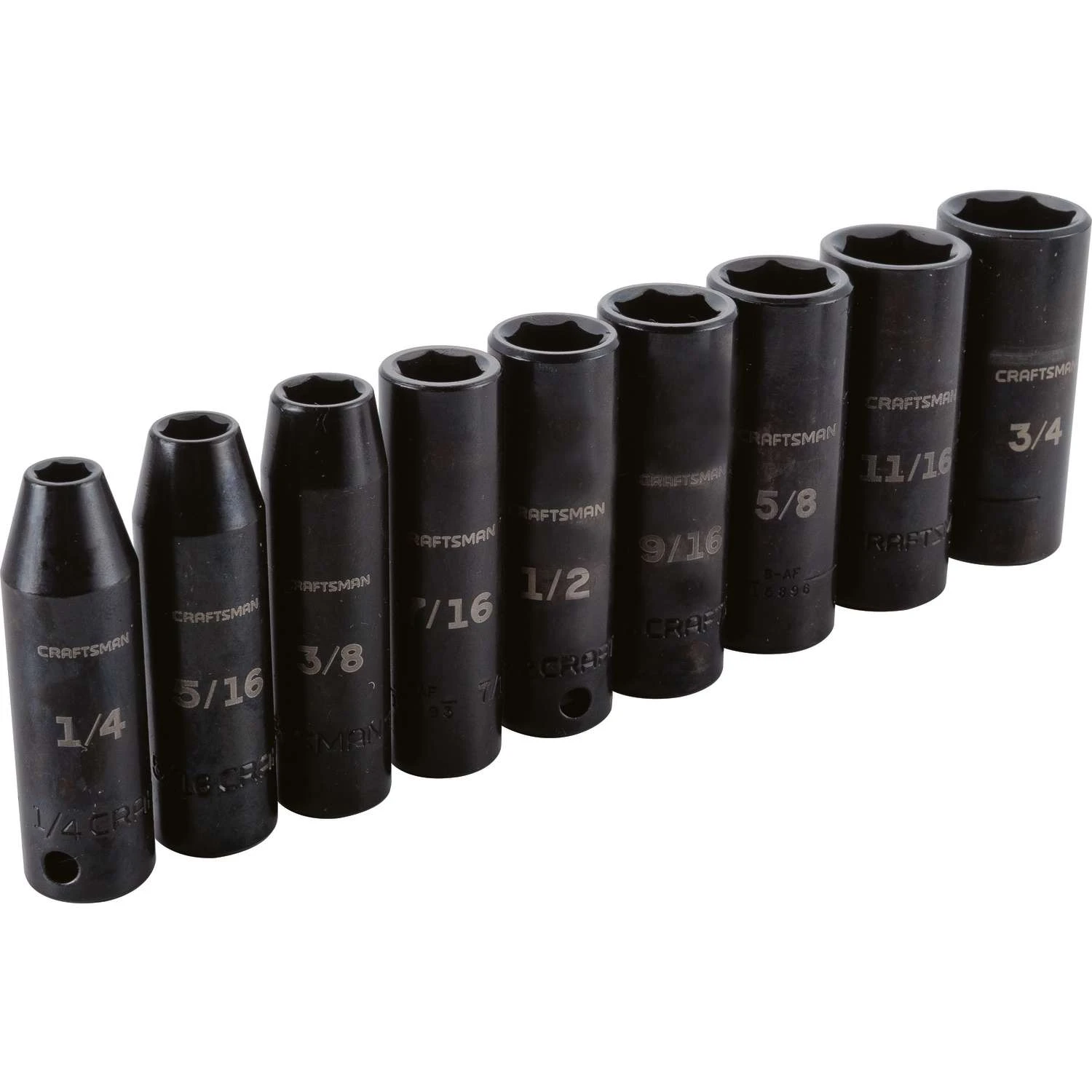 Craftsman 3/8 In. Drive SAE 6 Point Deep Impact Socket Set 9 Pc 1 Craftsman 3/8 In. Drive SAE 6 Point Deep Impact Socket Set 9 Pc