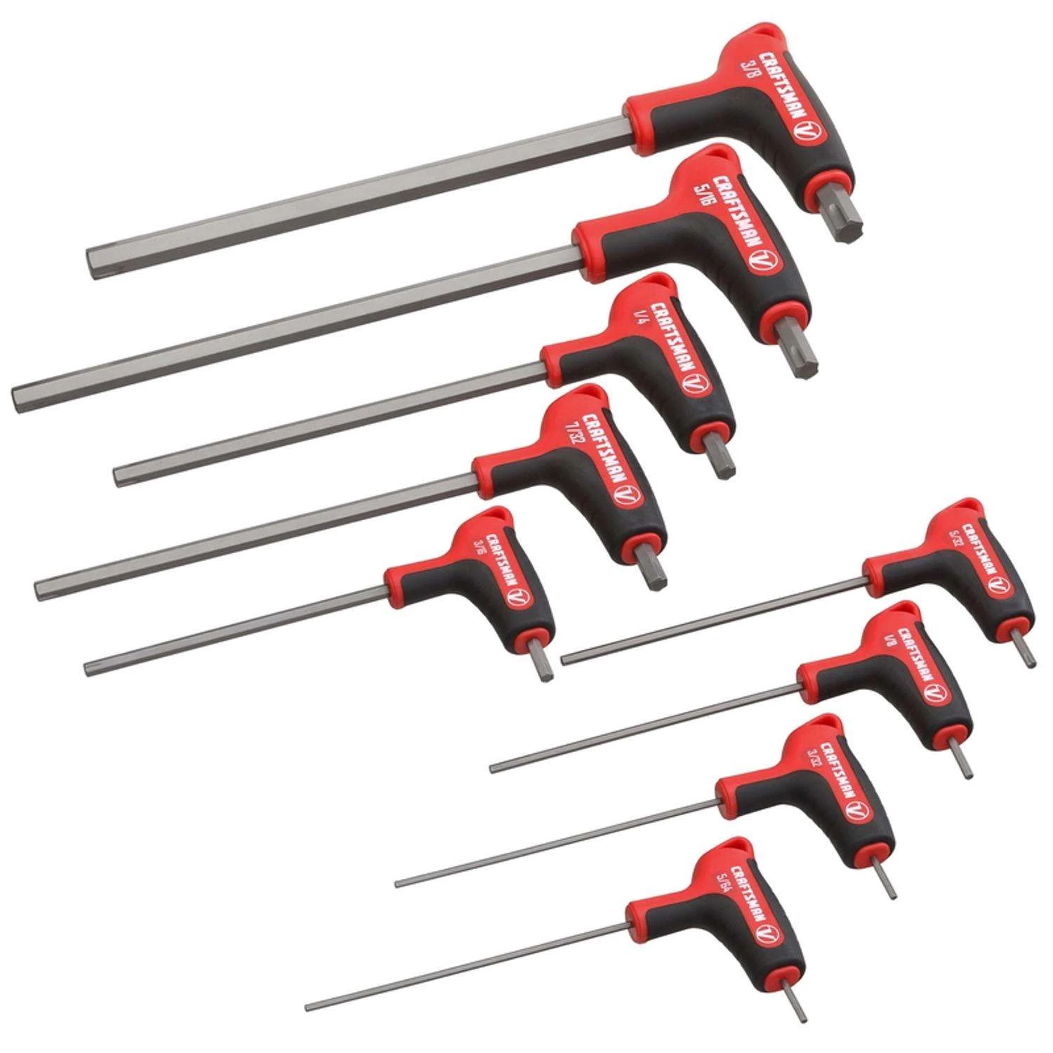 Craftsman V-Series X-Tract Technology SAE T-Handle Hex Key Set 9 Pc 1 Craftsman V-Series X-Tract Technology SAE T-Handle Hex Key Set 9 Pc