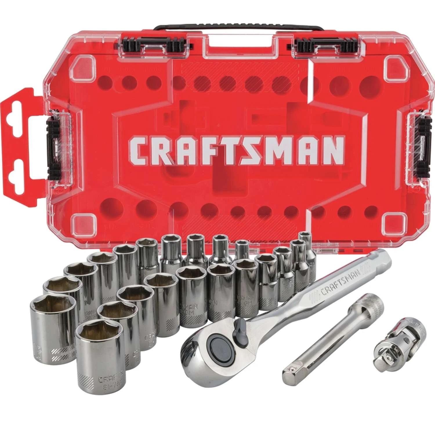 Craftsman 1/4 In. Drive Metric And SAE 6 Point Socket And Ratchet Set 24 Pc 2 Craftsman 1/4 In. Drive Metric And SAE 6 Point Socket And Ratchet Set 24 Pc - Image 2