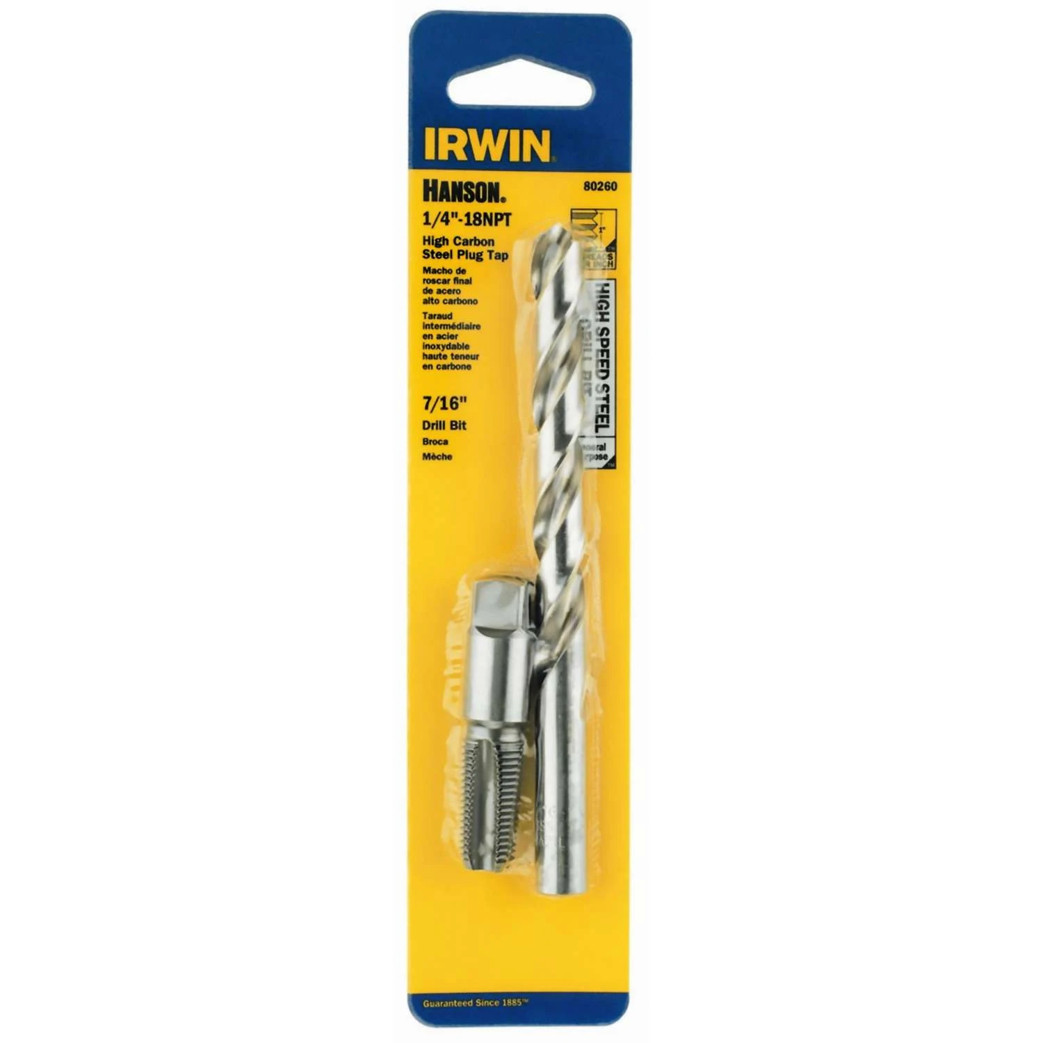 Irwin Hanson High Speed Steel Drill And Tap Bit 1/4 In. 2 Pc 1 Irwin Hanson High Speed Steel Drill And Tap Bit 1/4 In. 2 Pc