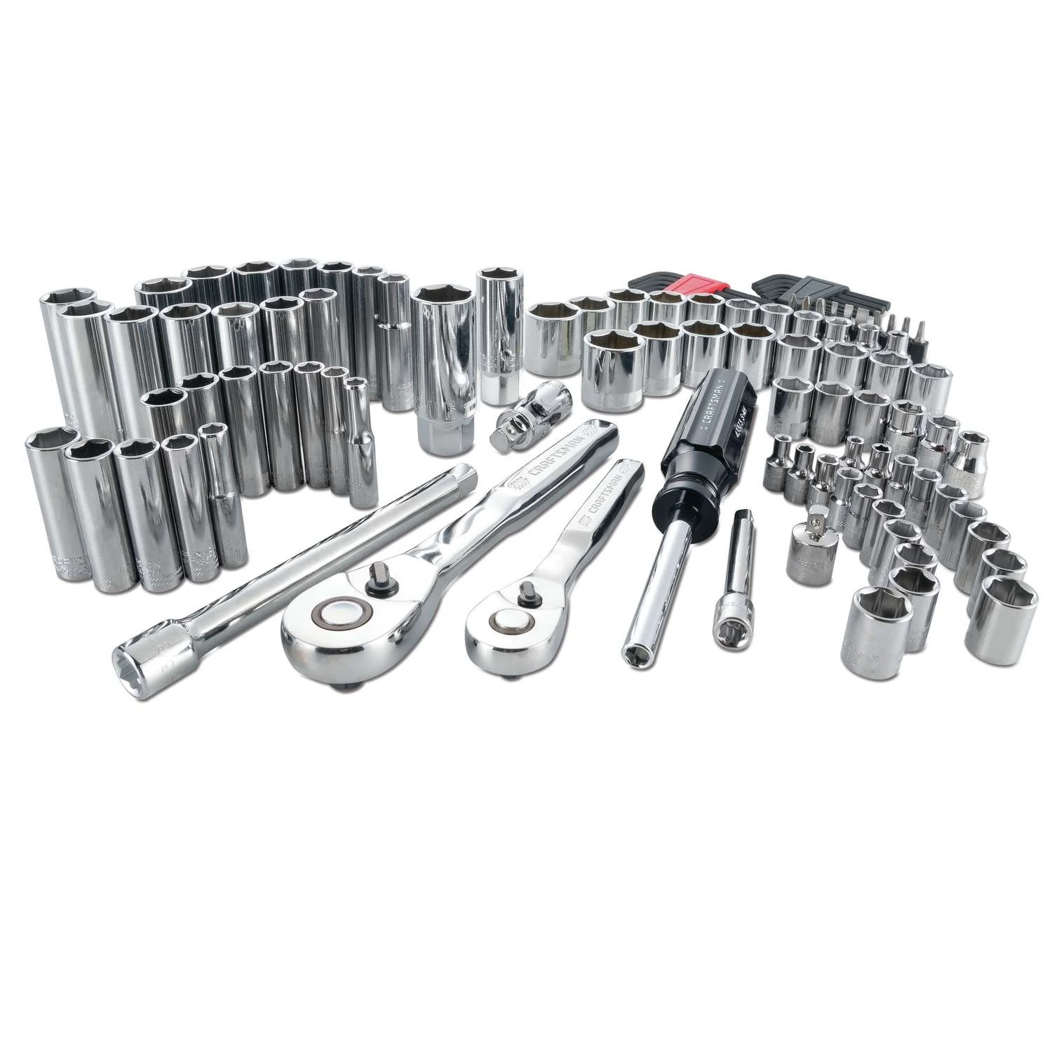 Craftsman 1/4 And 3/8 In. Drive Metric And SAE 6 Point Mechanic's Tool Set 105 Pc 1 Craftsman 1/4 And 3/8 In. Drive Metric And SAE 6 Point Mechanic's Tool Set 105 Pc