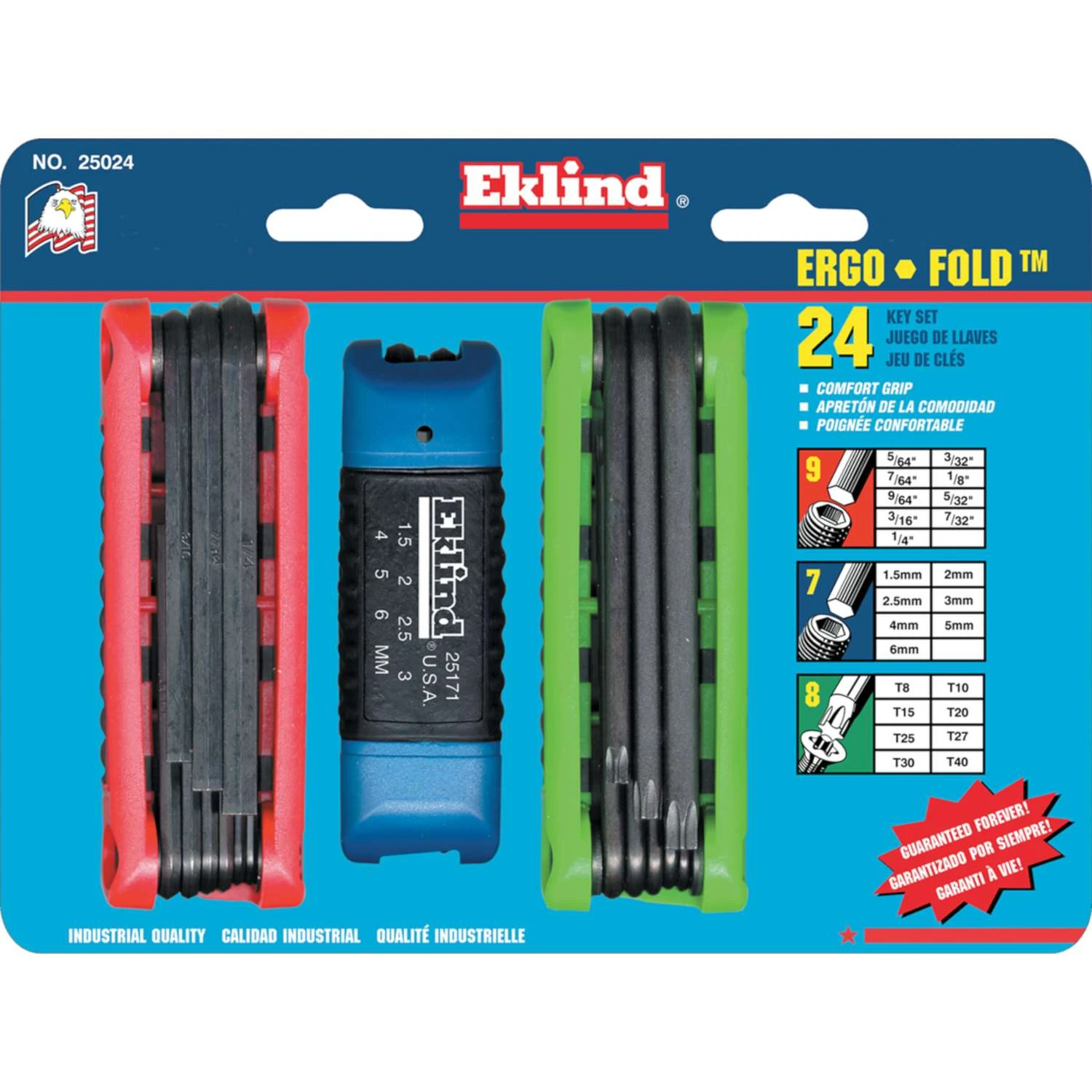 Eklind Ergo-Fold Assorted Metric And SAE Fold-Up Hex Key Sets 24 Pc 5 Eklind Ergo-Fold Assorted Metric And SAE Fold-Up Hex Key Sets 24 Pc - Image 5