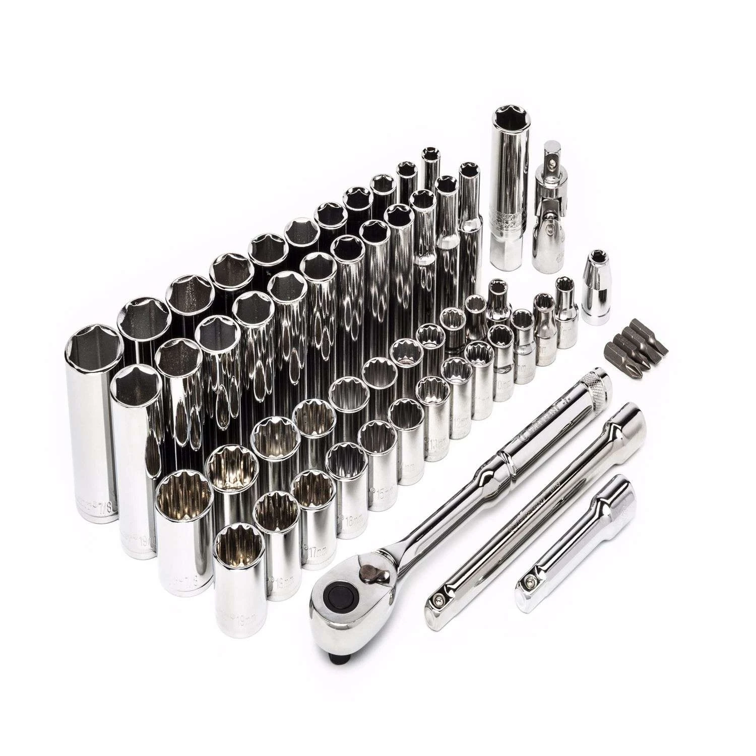 Crescent 3/8 In. Drive Metric And SAE 6 And 12 Point Mechanic's Tool Set 57 Pc 2 Crescent 3/8 In. Drive Metric And SAE 6 And 12 Point Mechanic's Tool Set 57 Pc - Image 2