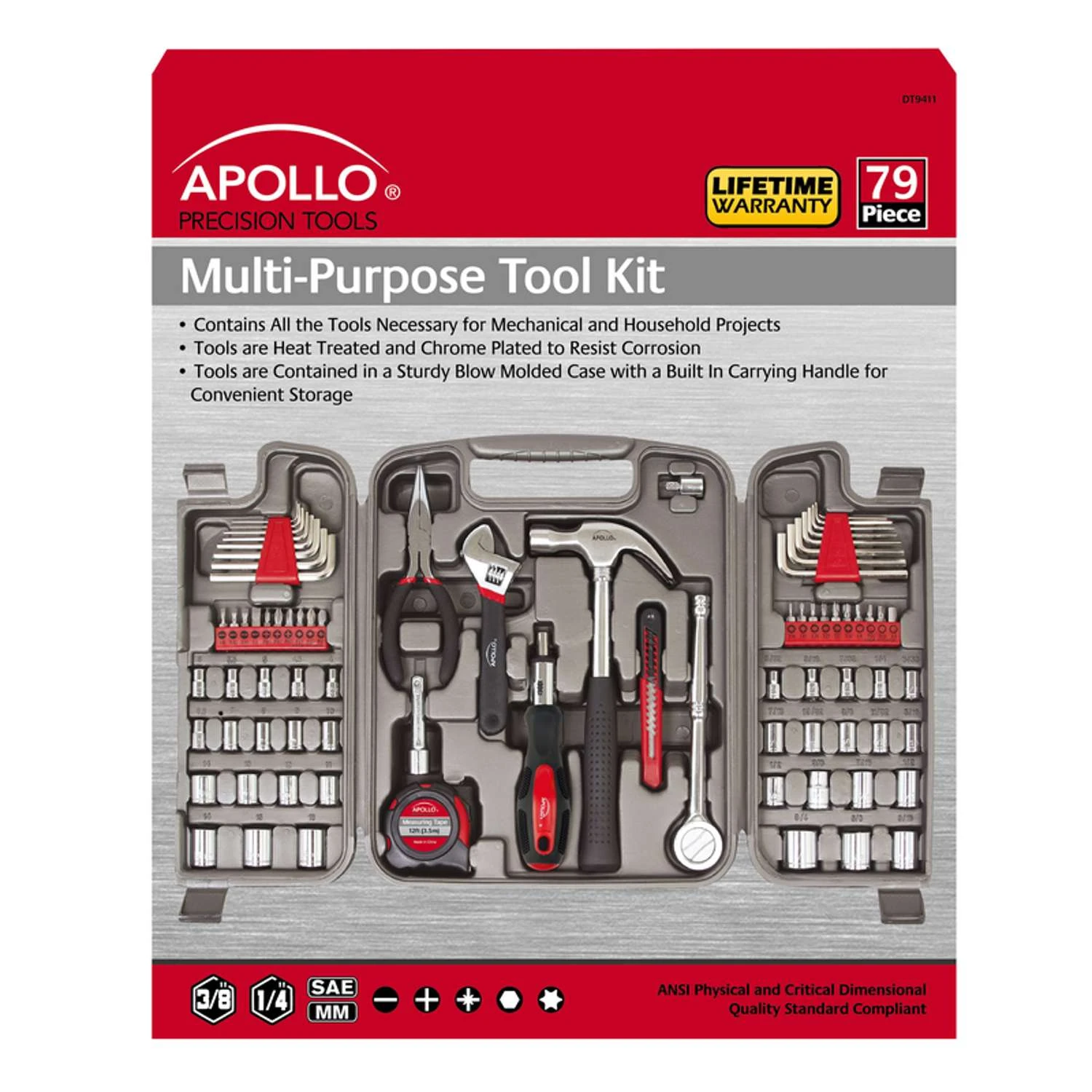 Apollo Tools Multi-Purpose Tool Kit 79 Pc 2 Apollo Tools Multi-Purpose Tool Kit 79 Pc - Image 2