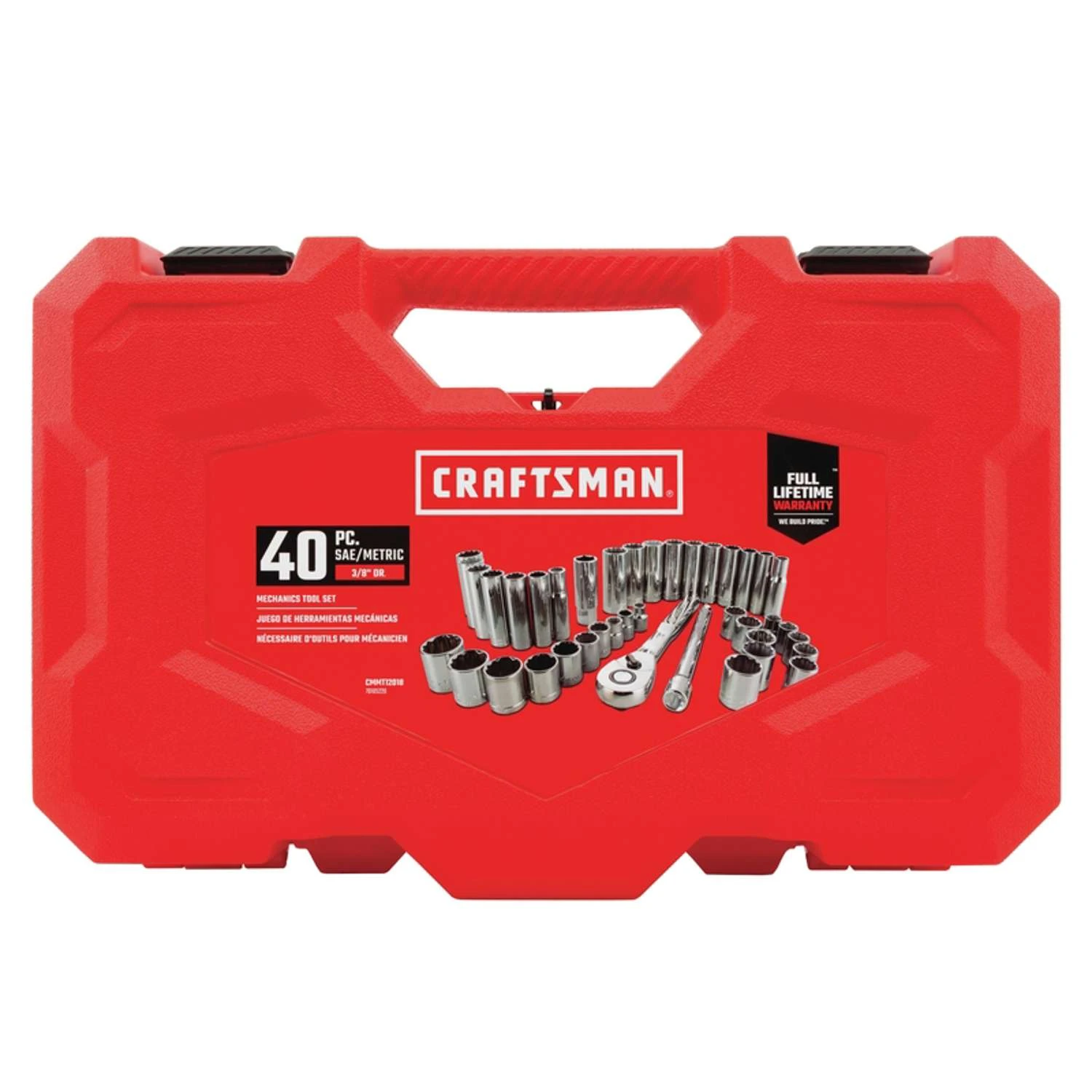 Craftsman 3/8 In. Drive Metric And SAE 6 Point Mechanic's Tool Set 40 Pc 3 Craftsman 3/8 In. Drive Metric And SAE 6 Point Mechanic's Tool Set 40 Pc - Image 3
