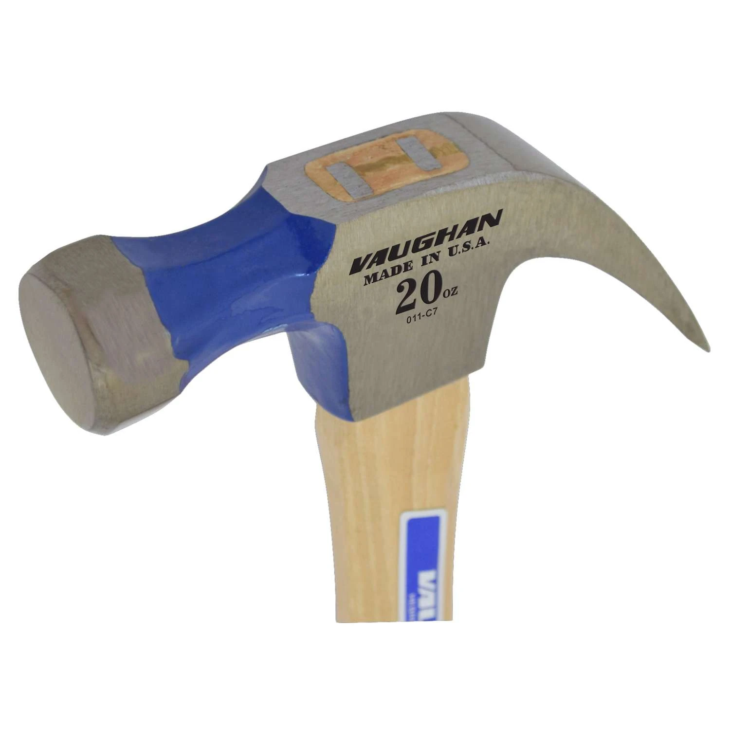 Vaughan 20 Oz Smooth Face Curved Claw Hammer 14 In. Hickory Handle 2 Vaughan 20 Oz Smooth Face Curved Claw Hammer 14 In. Hickory Handle - Image 2