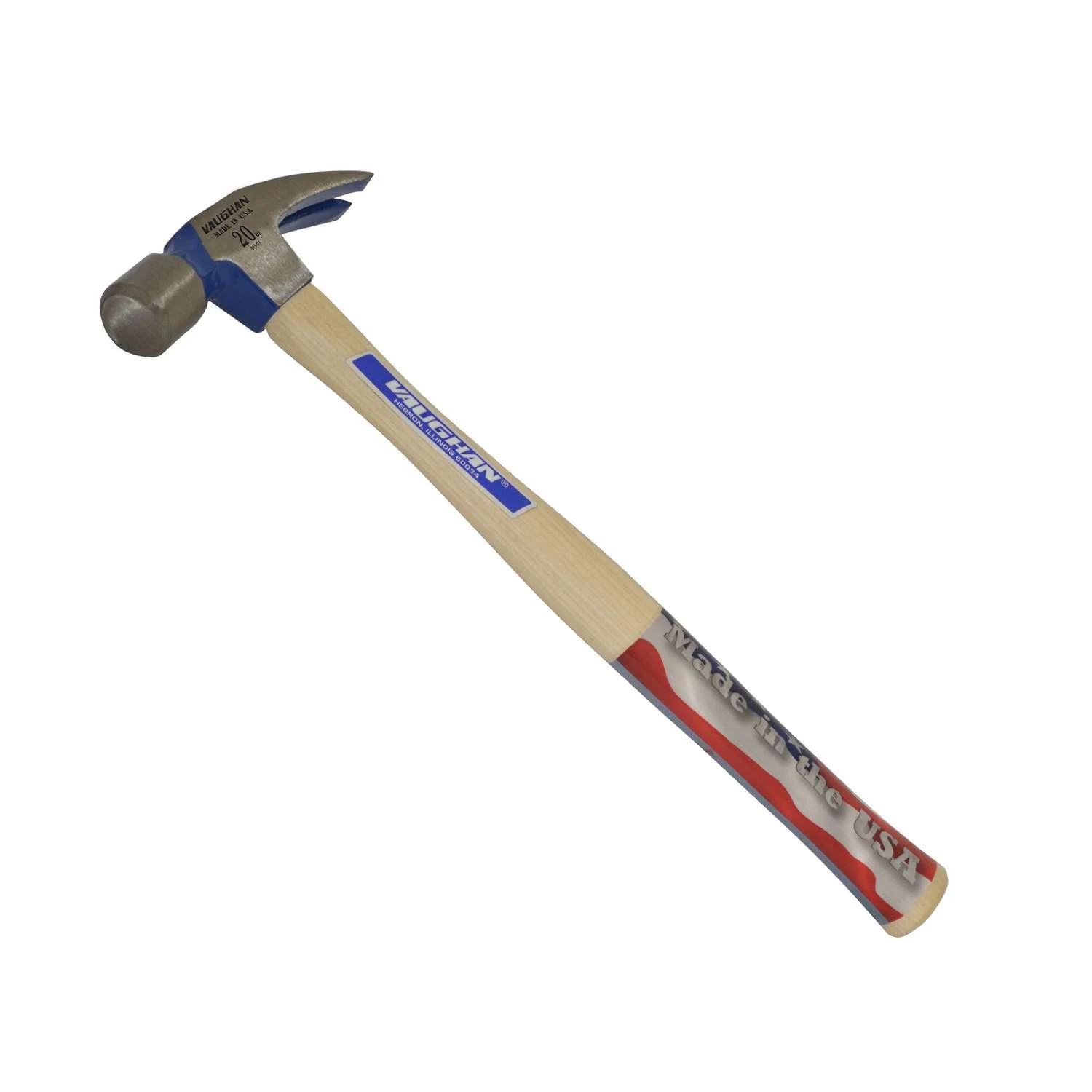Vaughan 20 Oz Smooth Face Rip Claw Hammer 16 In. Hickory Handle 1 Vaughan 20 Oz Smooth Face Rip Claw Hammer 16 In. Hickory Handle