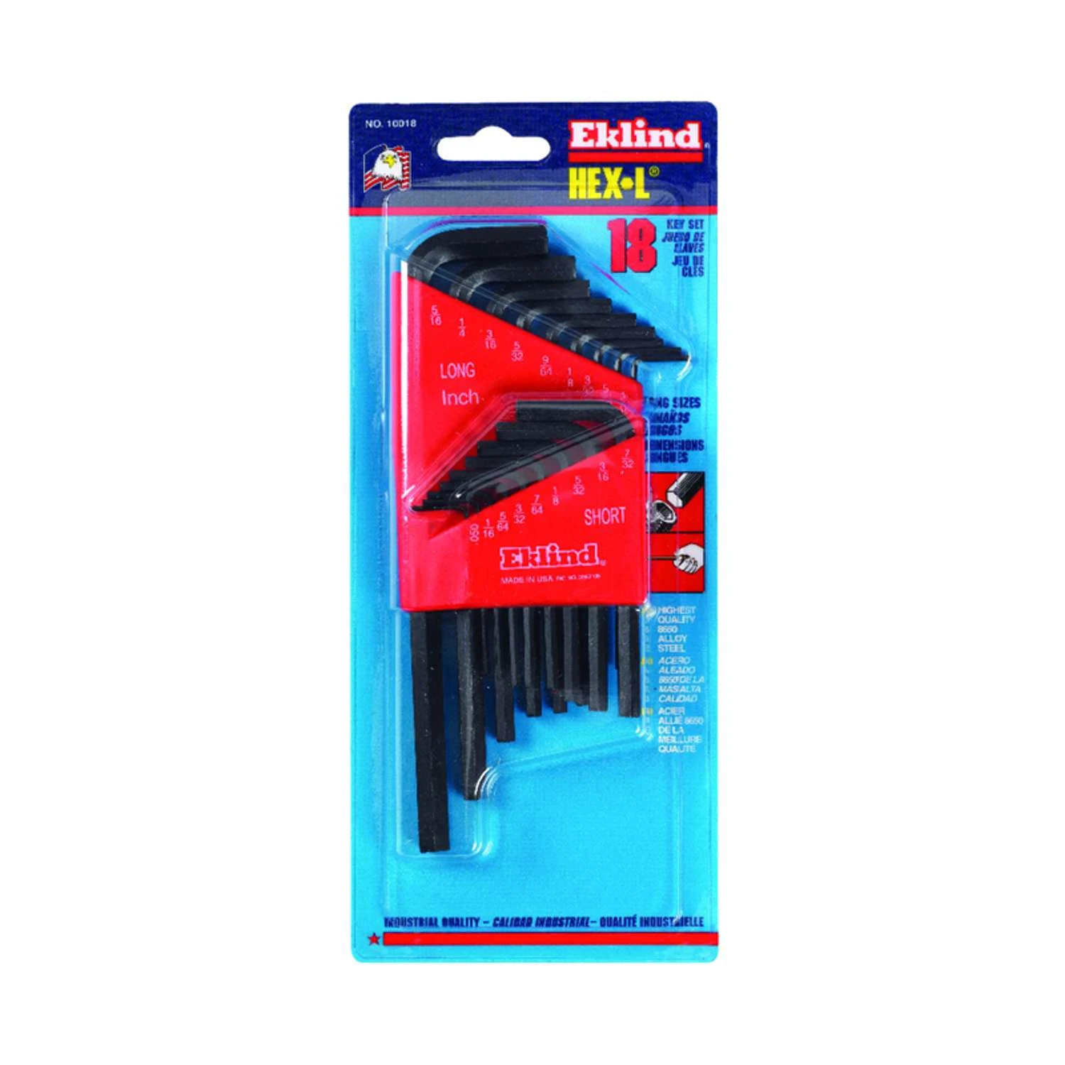Eklind Hex-L .050 To 5/16 In. SAE Long And Short Arm Hex L-Key Set 18 Pc 1 Eklind Hex-L .050 To 5/16 In. SAE Long And Short Arm Hex L-Key Set 18 Pc