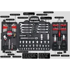 Apollo Tools 1 In. X 1/4 And 3/8 In. Drive Metric And SAE 6 Point Mechanic's Tool Set 101 Pc -Irwin Store be0d07c2 e1e1 45d4 9527 6e98a0c6624b