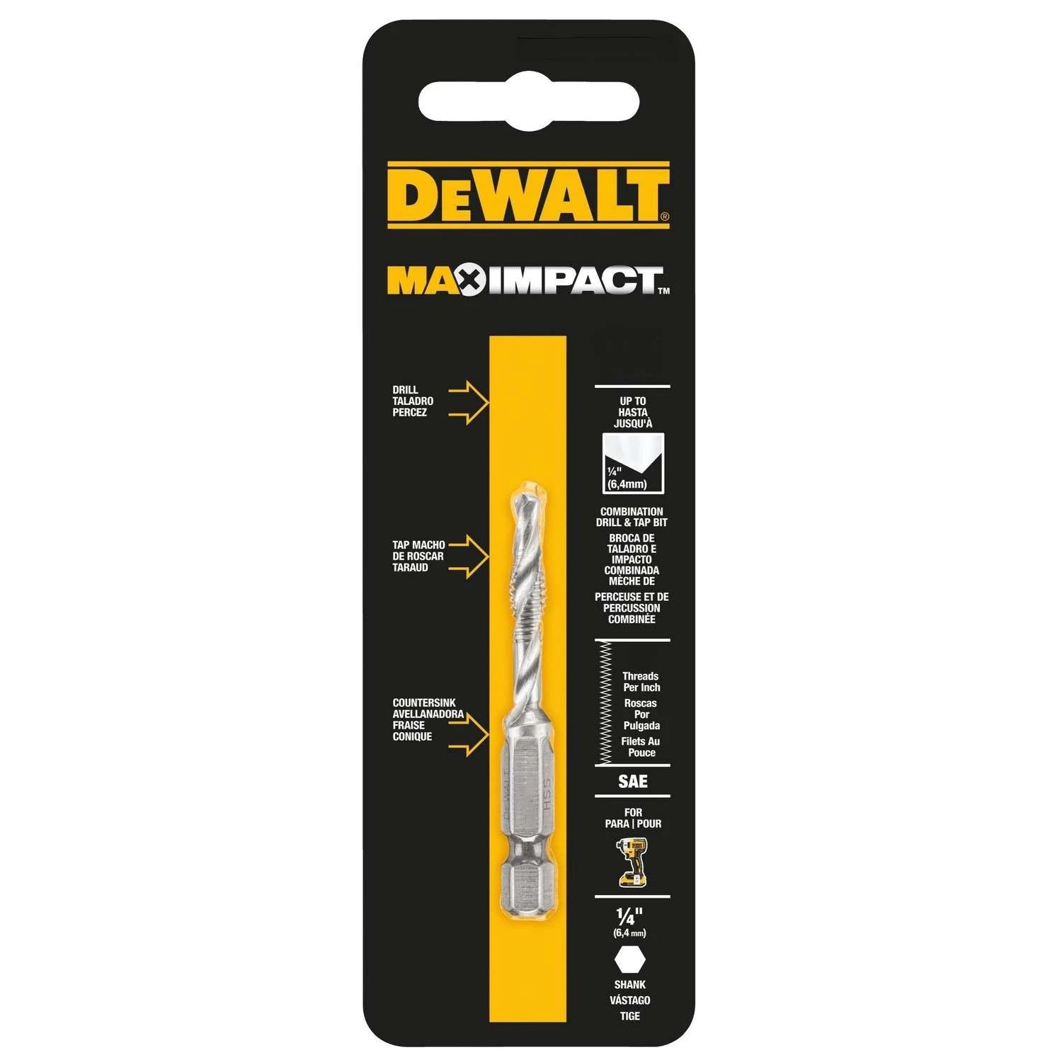 DeWalt High Speed Steel SAE Drill And Tap Bit 5/16 In. 1 Each 3 DeWalt High Speed Steel SAE Drill And Tap Bit 5/16 In. 1 Each - Image 3