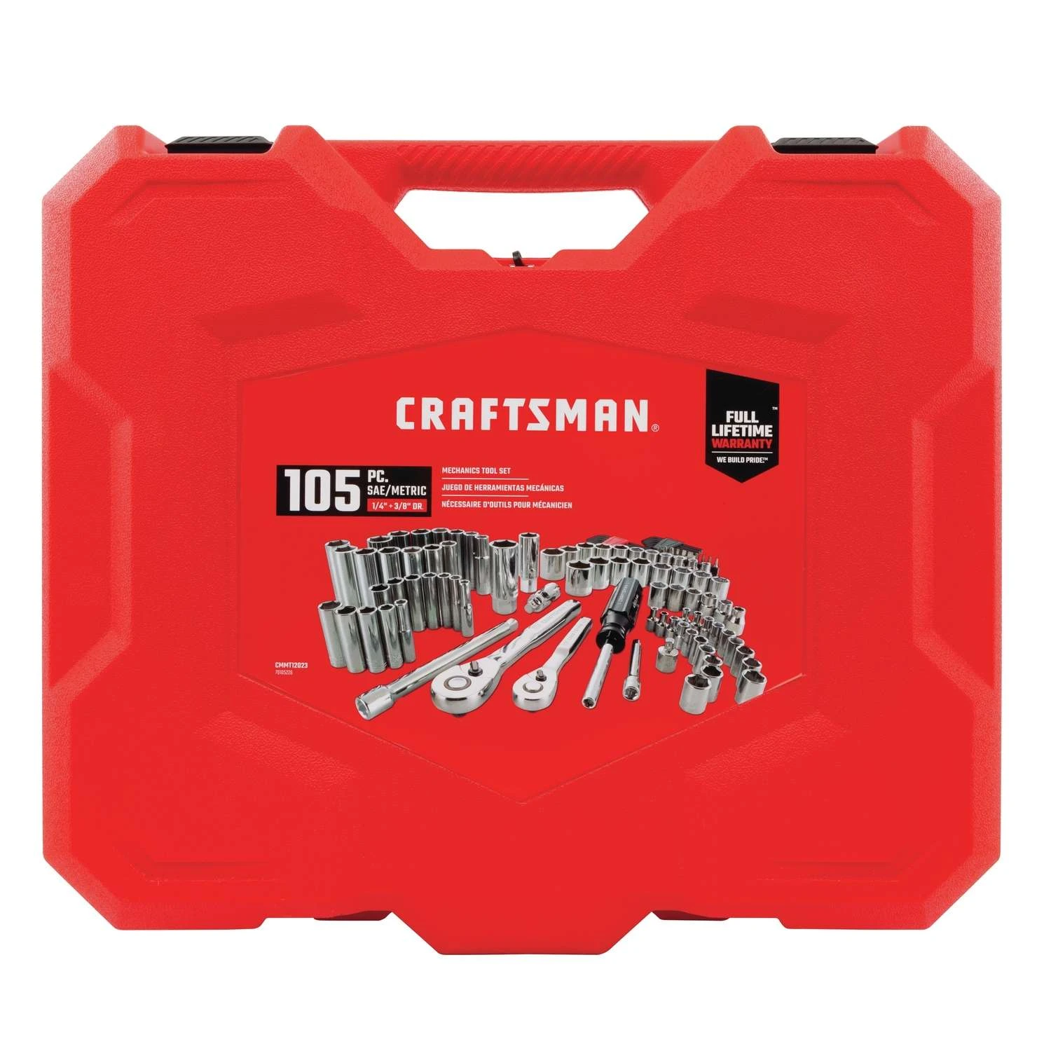 Craftsman 1/4 And 3/8 In. Drive Metric And SAE 6 Point Mechanic's Tool Set 105 Pc 3 Craftsman 1/4 And 3/8 In. Drive Metric And SAE 6 Point Mechanic's Tool Set 105 Pc - Image 3