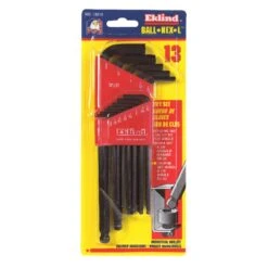 Eklind Ball-Hex-L SAE Long Arm Ball End Hex L-Key Set 13 Pc