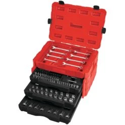 Craftsman 1/4, 3/8 And 1/2 In. Drive Metric And SAE 6 And 12 Point Mechanic's Tool Set 239 Pc