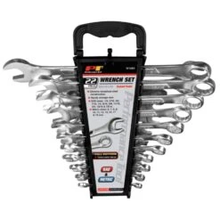 Performance Tool 12 Point Metric And SAE Combination Wrench Set 22 Pc