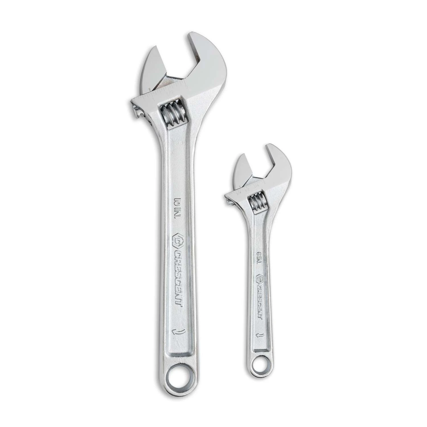 Crescent Metric And SAE Adjustable Wrench Set 6 And 10 In. L 2 Pc 1 Crescent Metric And SAE Adjustable Wrench Set 6 And 10 In. L 2 Pc