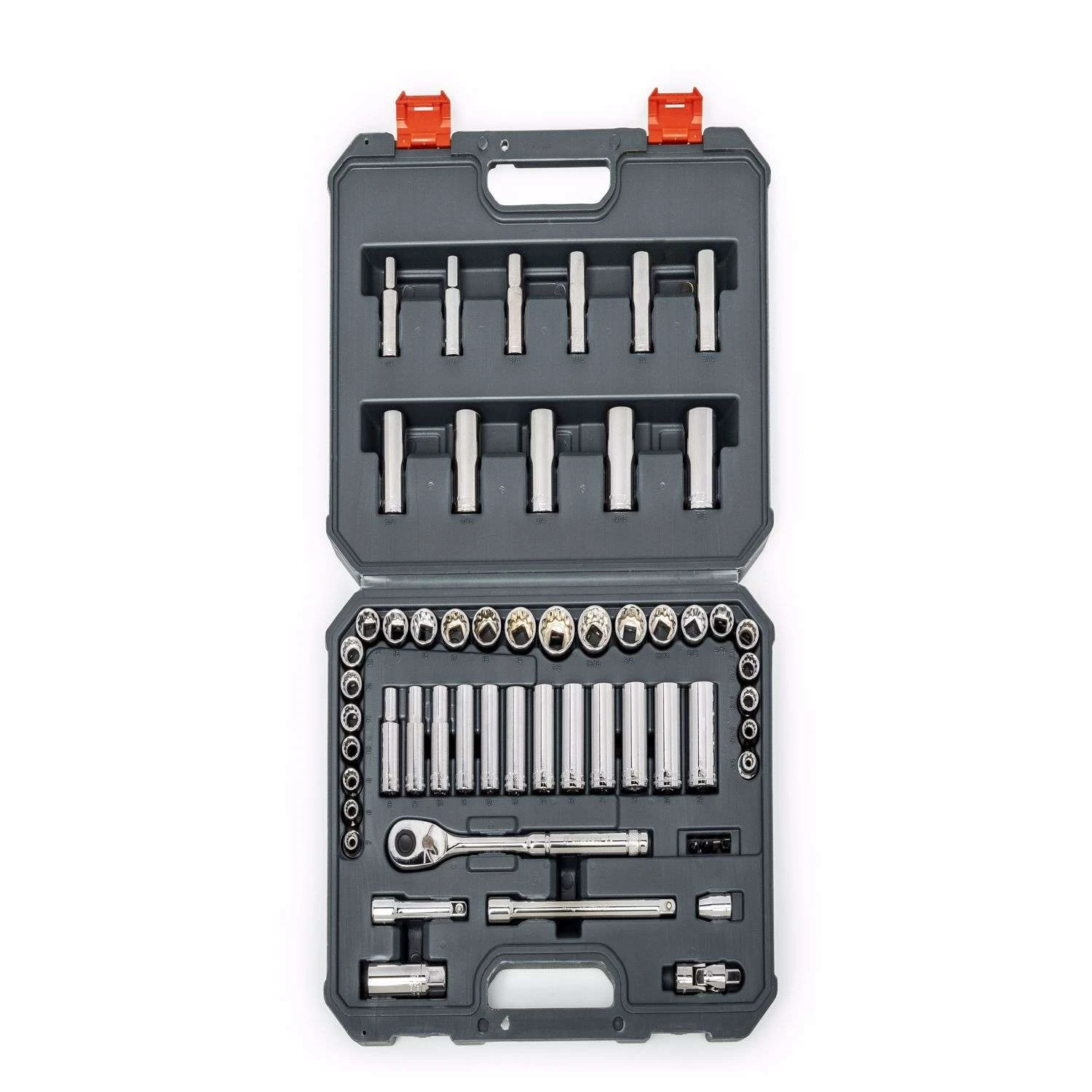 Crescent 3/8 In. Drive Metric And SAE 6 And 12 Point Mechanic's Tool Set 57 Pc 1 Crescent 3/8 In. Drive Metric And SAE 6 And 12 Point Mechanic's Tool Set 57 Pc