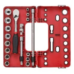 Craftsman V-Series 3/8 In. Drive Metric 6 Point Socket And Tool Set 18 Pc