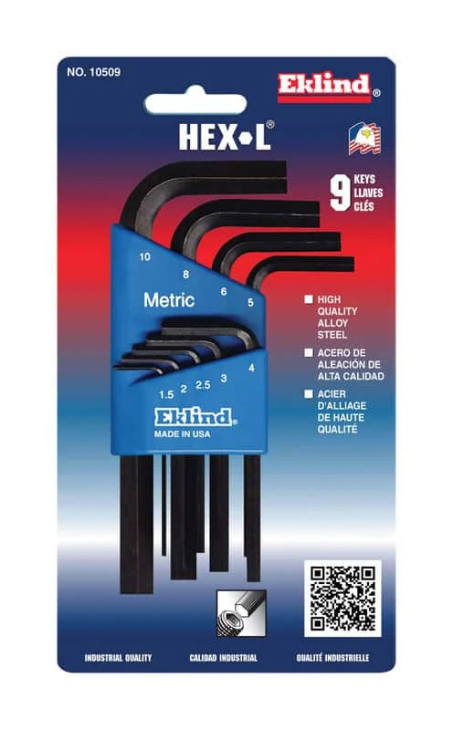 Eklind Hex-L Metric Short Arm Hex L-Key Set 9 Pc 2 Eklind Hex-L Metric Short Arm Hex L-Key Set 9 Pc - Image 2