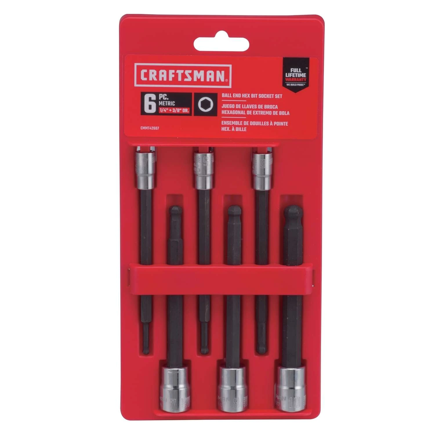 Craftsman 1/4 And 3/8 In. Drive Metric 6 Point Long Ball Hex Bit Socket Set 6 Pc 2 Craftsman 1/4 And 3/8 In. Drive Metric 6 Point Long Ball Hex Bit Socket Set 6 Pc - Image 2